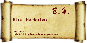 Biss Herkules névjegykártya